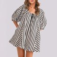 thumbnail image 1 of Bzhegqhd Woman Fashion Print Round Neck Drawstring Short Sleeve Pockets Jumpsuit, 1 of 8