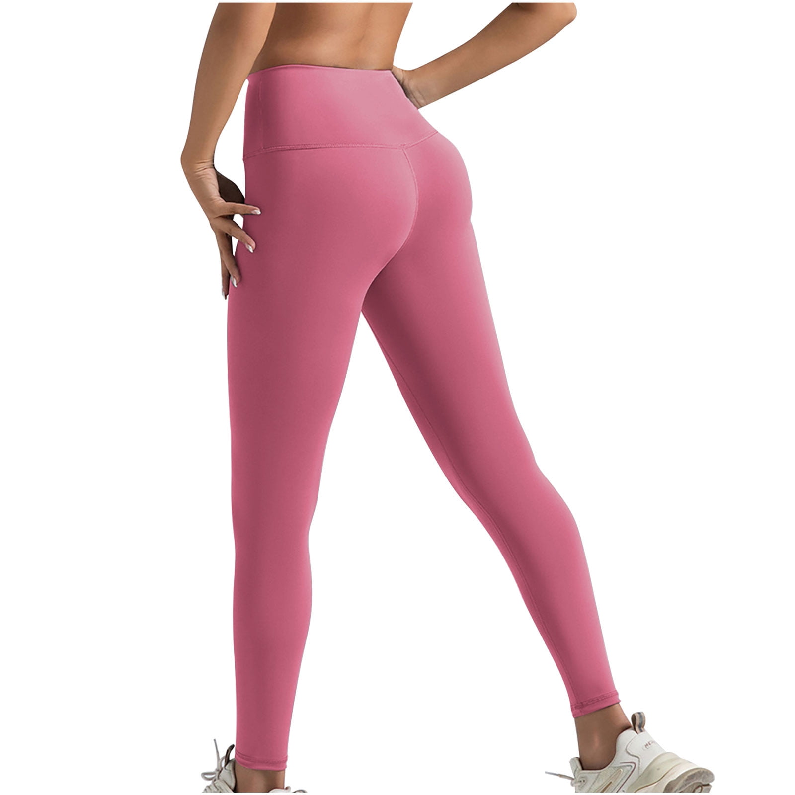 Women's Solid Color Seamless High Waist Hip Lifting Fitness Running Yoga Pants
