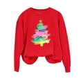 thumbnail image 1 of Bzhegqhd Women's Christmas Graphic Pullover Tees Long Sleeve Fleece Lined Sweatshirt Loose Fit Casual Streetwear Top Warm Winter Holiday Print Fall Fashion Cozy Outerwear, 1 of 6