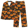 thumbnail image 1 of Bzhegqhd Women's Halloween Printed Pajama Set Long Sleeve Top and Shorts Cotton Comfortable PJS Loungewear for Sleepover Party Nightwear Home Clothing Gift Idea, 1 of 4