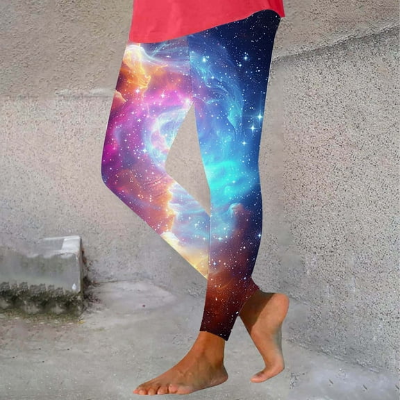 Bzhegqhd Women's New Star Print Casual Leggings Fashion Yoga Pants Long Pants
