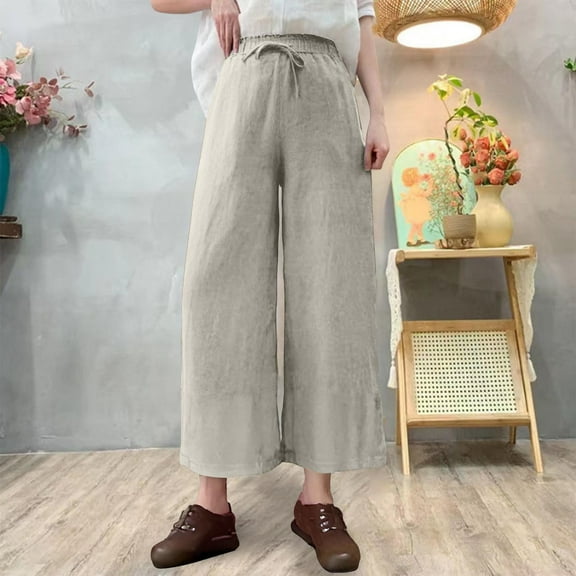 Bzhegqhd Women's Sports Casual Elasticity Pocket High Waisted Straight Tube Home Pants