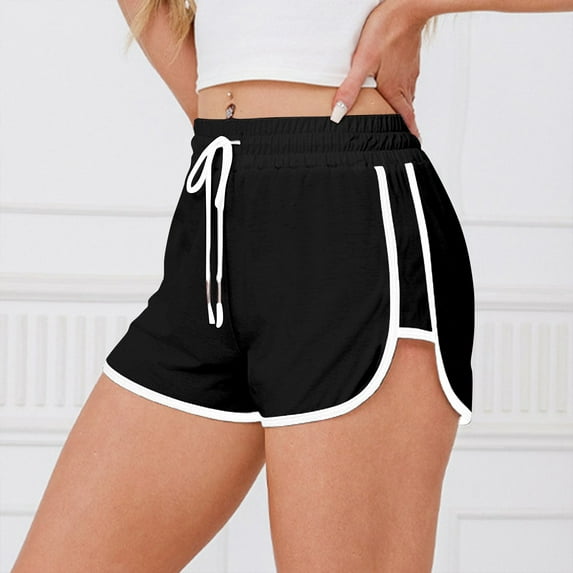 Bzhegqhd Women's Sports Pocket Casual Running Drawstring Loose Fitness Pants Shorts