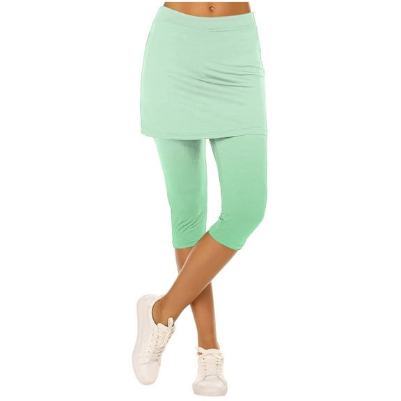 Bzhegqhd Women's Summer Fashion Vacation Two Piece Underpants Skirt Sports Yoga Pants