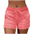thumbnail image 1 of Bzhegqhd Women's Summer Solid Color Fashionable Drawstring Pocket Sports Shorts, 1 of 6