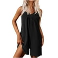thumbnail image 1 of Bzhegqhd Women's Summer Women's Pocket Suspender Shorts Jumpsuit Strap Pants, 1 of 9