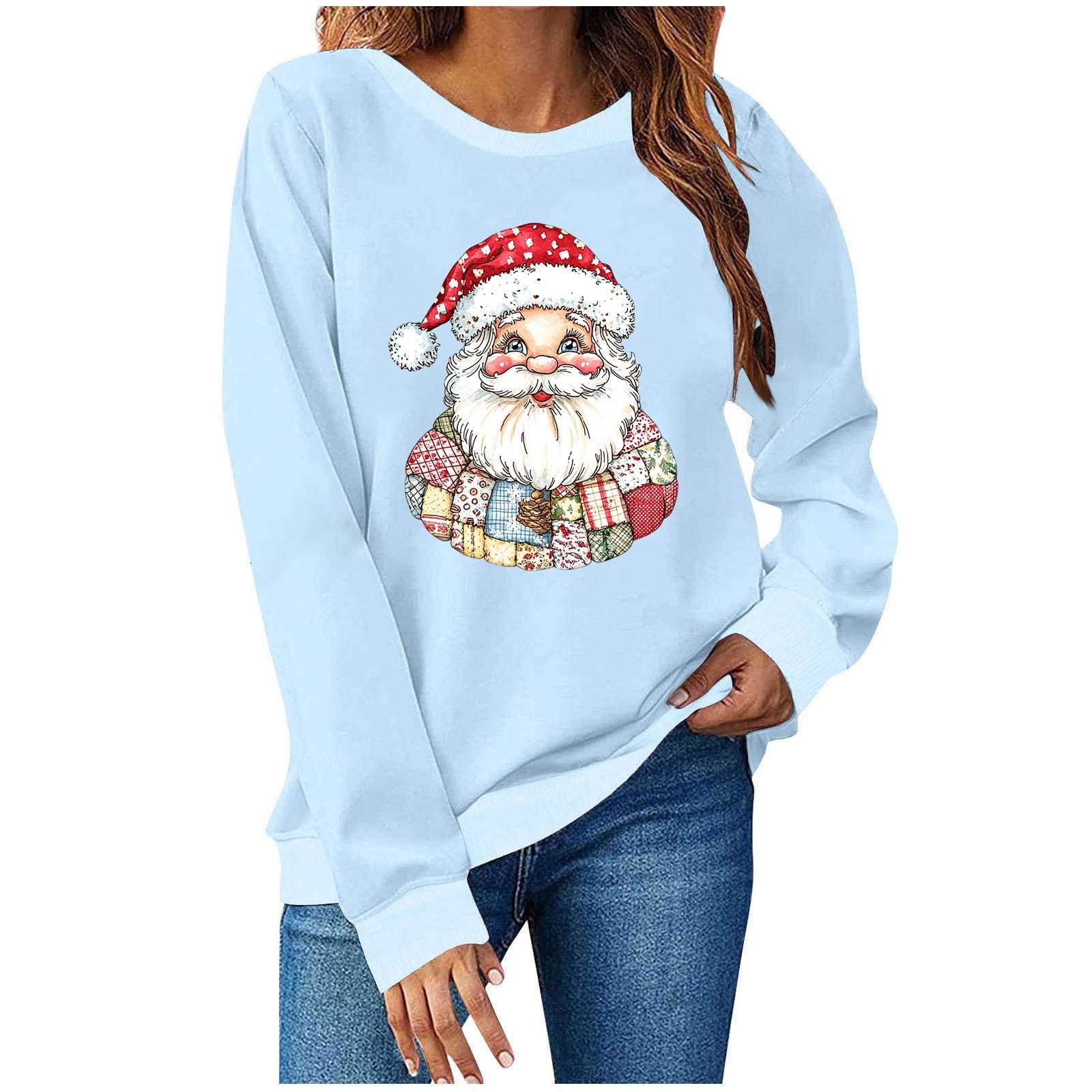 Bzhegqhd Women #39 s Sweatshirts Christmas Holiday Print Long Sleeve Bzhegqhd Women #39 s Sweatshirts Christmas Holiday Print Long Sleeve