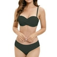 thumbnail image 1 of Bzhegqhd Womens Bikini Sets Sexy Two Piece,Women Solid Color Sexy Backless Strap Bikini Swimsuit,, 1 of 8