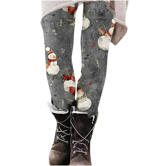 Bzhegqhd Womens Halloween Christmas Printed Yoga Pants Festive Snowflake Leggings High Waisted Tummy Control Workout Pants Seamless Gym to Party Wear thermal Fleece Lined Holiday Activewear Trousers