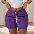 thumbnail image 1 of Bzhegqhd Womens Short Shorts Tight Leg,Women's Fashion Solid Color Shorts with Elastic Waistband Drawstring for Casual Wear, 1 of 3