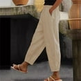 thumbnail image 1 of Bzhegqhd Womens Summer Fashion Solid Casual Elastic Waist Long Wide Leg Pants, 1 of 5