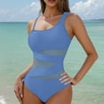 thumbnail image 1 of Bzhegqhd Womens Swimsuits One Piece Tummy Control,Women Solid Color Sexy Backless Strap Bikini Swimsuit, 1 of 5