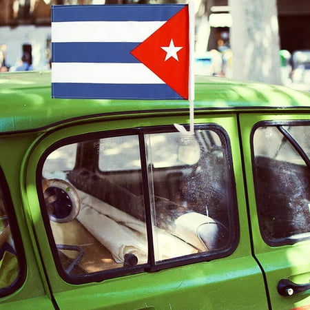Bzoosio Cuba Car Window Vehicle Flag Truck SUV Color And UV Fade Resistant Canvas Header