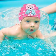 Bzoosio Swimming Pool Swim Cap Children Girls Boys Soft Comfortable Fabric Lovely Cap