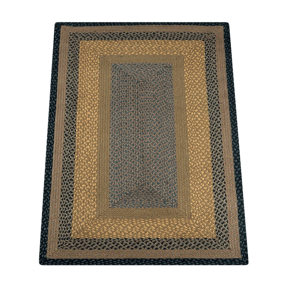 C-099 Brown, Black, Charcoal Braided Rug , Rectangle 3' x 5' - Walmart.com