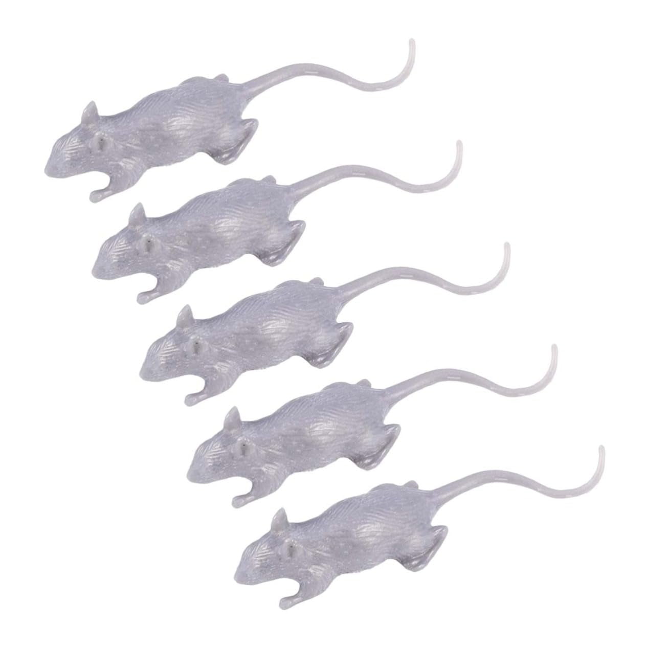 C 10pcs Halloween Simulation Mouse Plastic Fake Rats Lightweight ...