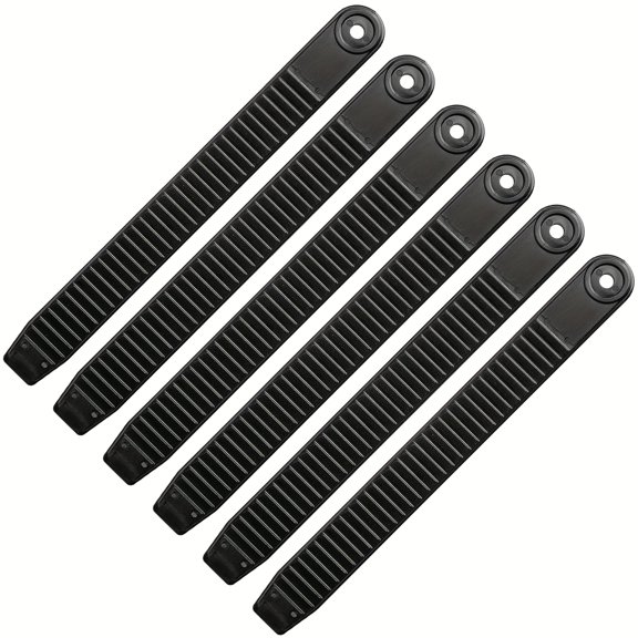 C-12pcs Snowboard Binding Ladder Straps Replacement - 7.9x0.8 Inch Ankle Strap Kit with Quick-Release Buckles for All-Mountain Riding Bindings Repair