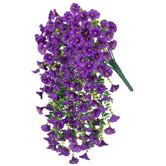 C 132-Size Artificial Morning Glory Flower, Purple Decorative Bloom For Floral Arrangements, Realistic Silk Flower For Home Wedding Decor