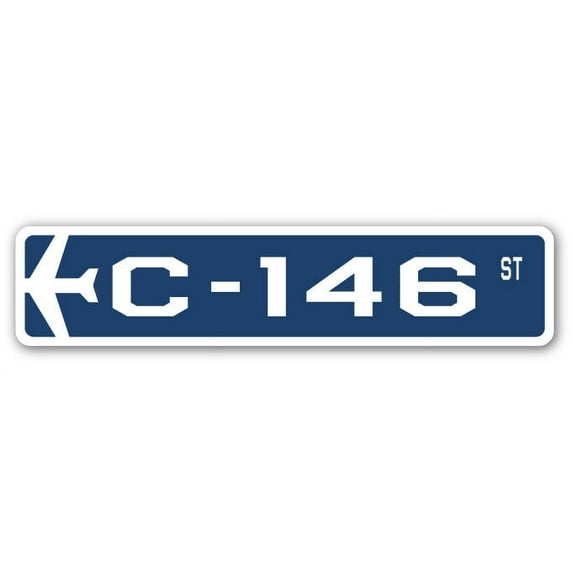 C-146 Street Sign Air Force Aircraft Military | Indoor/Outdoor | 36" Wide