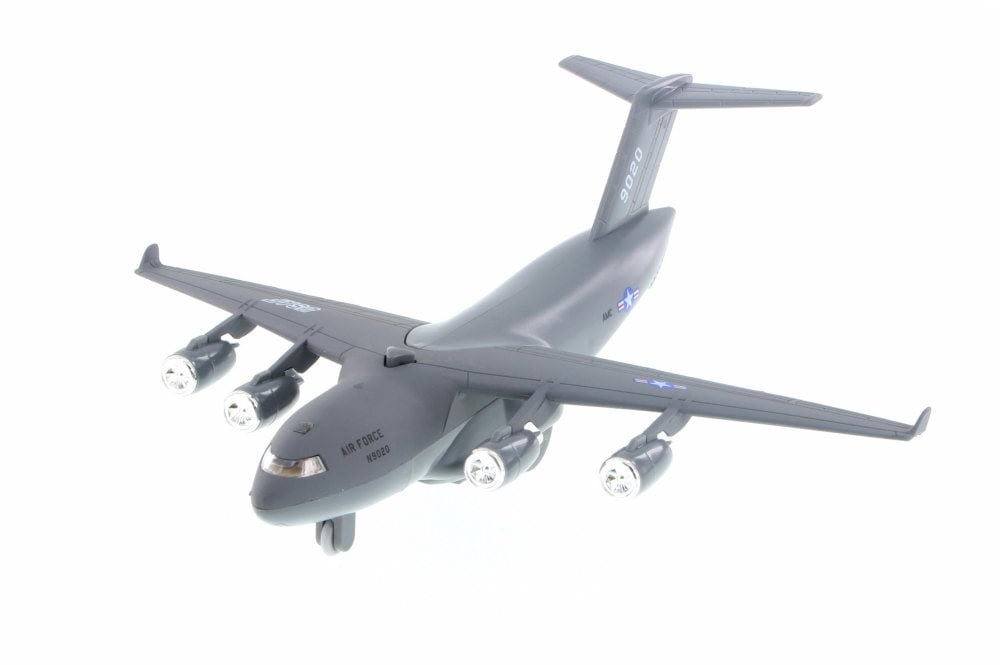 C-17 Boeing Globemaster Pullback Plane, Gray - Daron TM9020 - Diecast Model Military Vehicle (Brand New BUT NO BOX)
