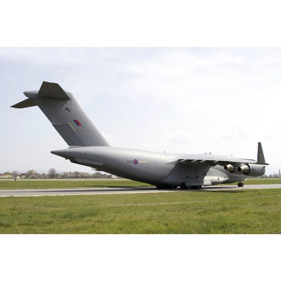 C-17 Globemaster III of the Royal Air Force Canvas Art - Luca NicolottiStocktrek Images (34 x 23)
