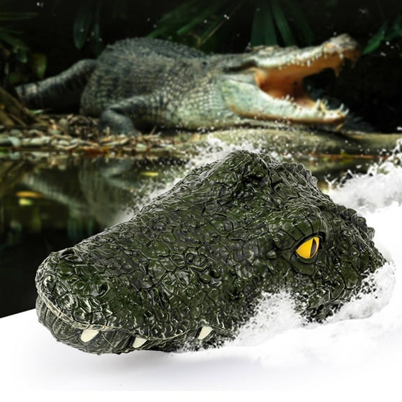 C 2.4G Rc Crocodile Shaped Boat Toy For Water Racing Electric Remote Control Speedboat With Led Light For Pool And Outdoor