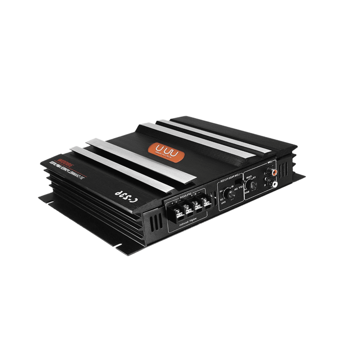 C236 3800W Car Amplifer 2 Channel Black Aluminum Alloy High Power Car