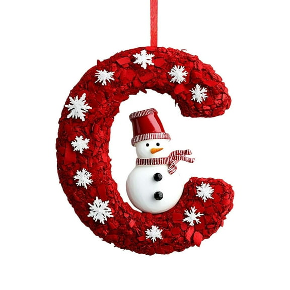 C 26 Letters Christmas Tree Decoration Pendant Christmas Tree Ornaments Personalized Diy Christmas Ornaments Christmas Decoration Xmas Tree Hanging Decor Letter C