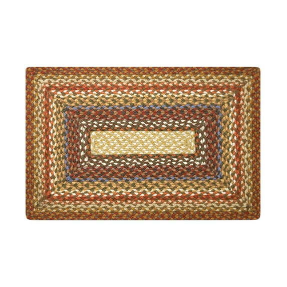 C-300 Honey, Vanilla, Ginger Braided Rug, Rectangel 20" x 30"
