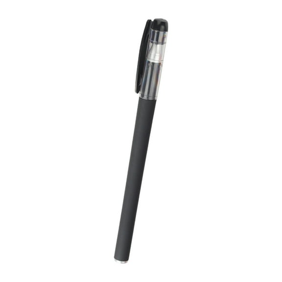 C-34 Black Frosted Gel Pen Bullet Tip 0.5Mm For Writing Exams Office Work Smooth Ink Flow Non Slip Grip Comfort Handle #2NcO3