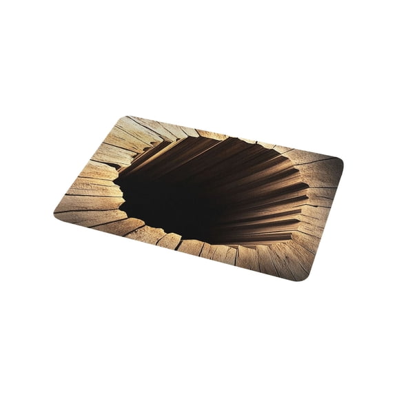 C 3D Visual Illusion Rug Infinite Hole Doormat For Entrance Living Room Indoor Outdoor Use Non-Slip Backing 40X60 Cm