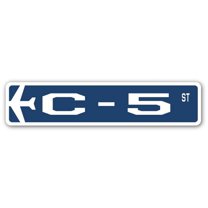 C-5 Street Sign Air Force Aircraft Military | Indoor/Outdoor | 36" Wide