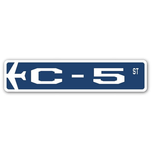 C-5 Street Sign Air Force Aircraft Military | Indoor/Outdoor | 36" Wide