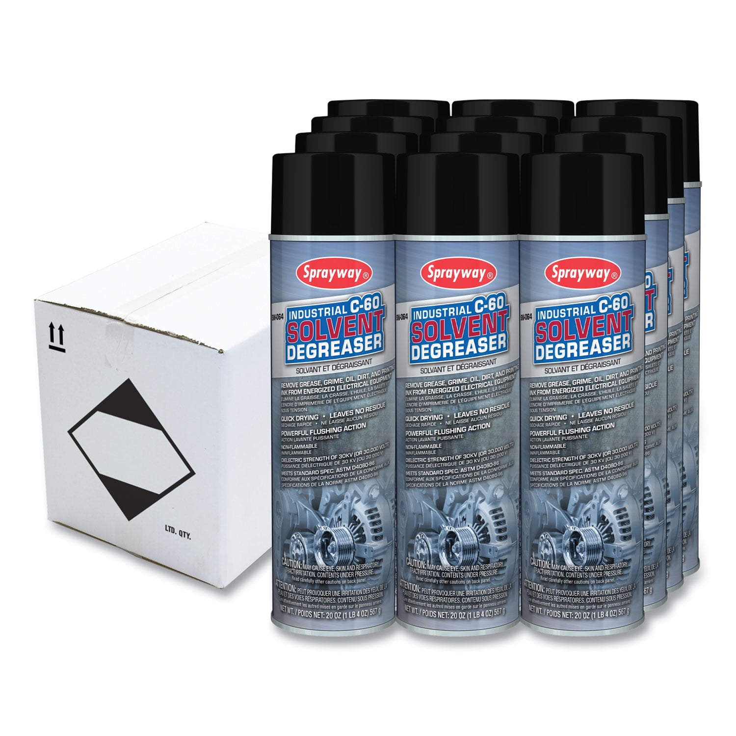 C-60 Industrial Solvent Degreaser, 20 oz, Dozen C-60 Industrial Solvent Degreaser, 20 oz, Dozen