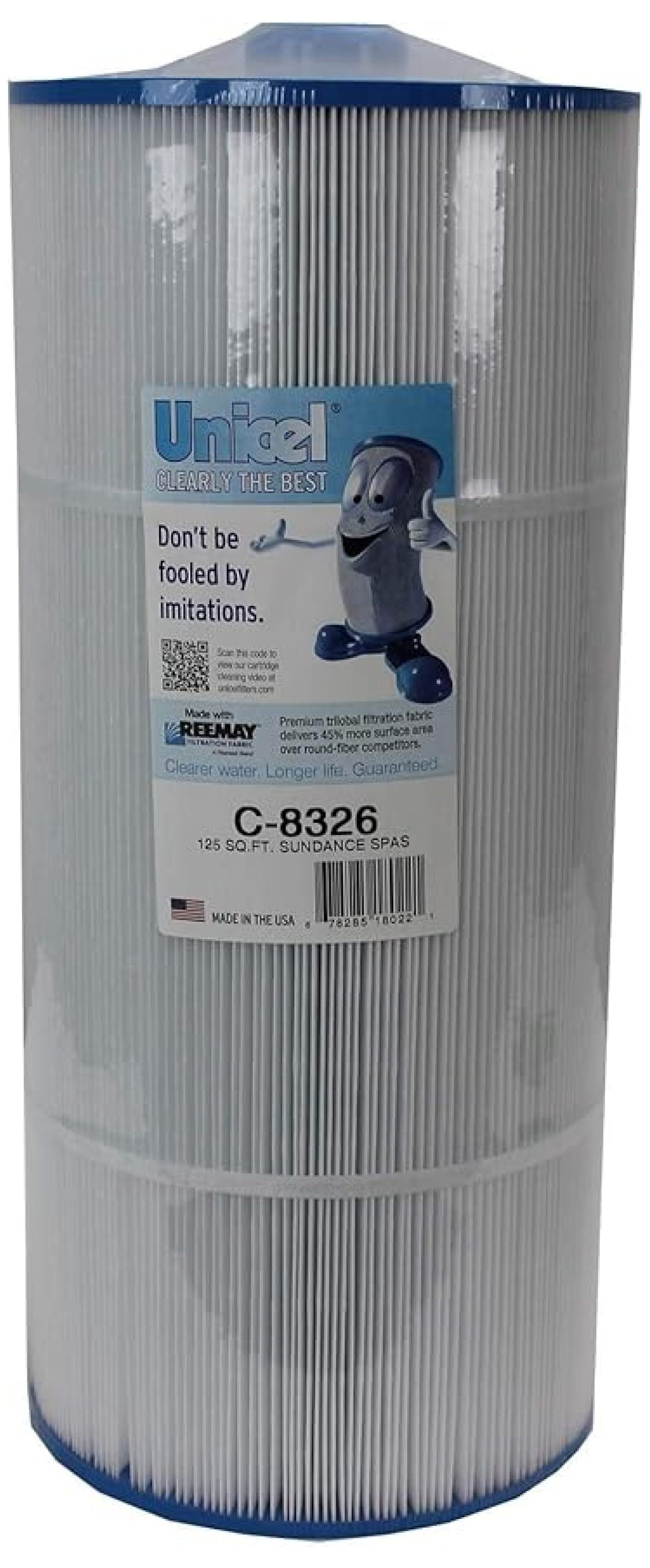 C-8326 125 Square Foot Media Replacement Hot Tub Spa Filter Cartridge with 199 Pleats, Compatible with Sundance Spas