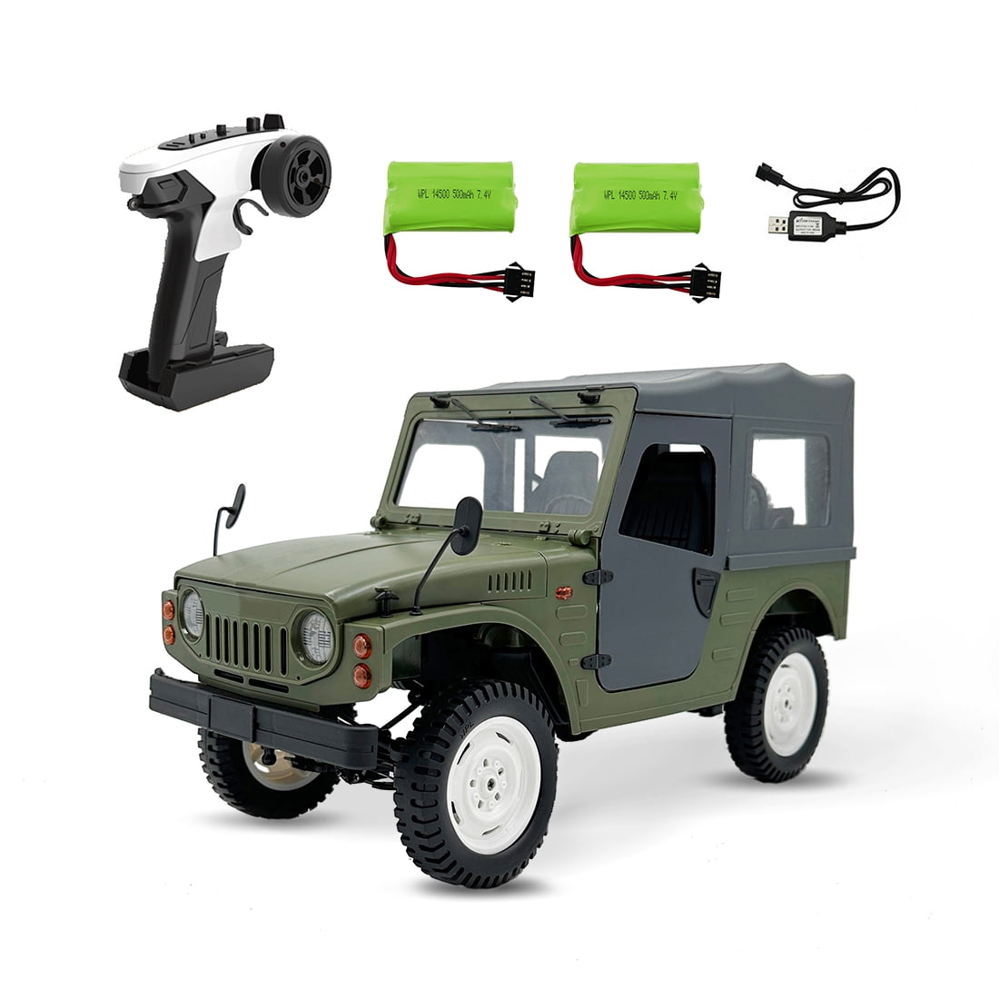 C-84 1:10 Scale RC Rock Crawler with Metal Chassis & LED Lights, 2.4G 4WD Off-Road RC Truck with Magnetic Doors & 370 Motor for Adults Hobbyists - RTR