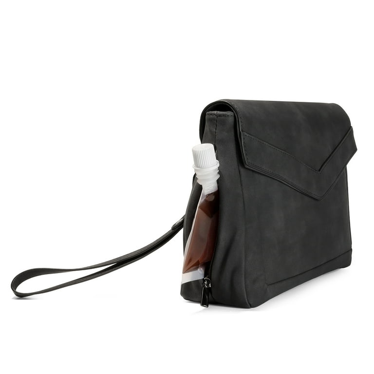 Clutch bag with flask best sale