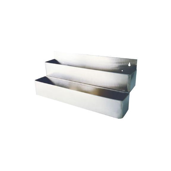 C.A.C. SSRH-32D, 32" Stainless Steel Speed Rail Bottle Holder, 2 Tiers