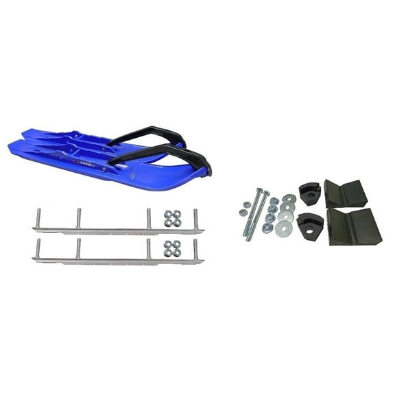 C&A Pro Blue XCS Snowmobile Skis w/ 9" Shaper Bars Complete Kit Ski-Doo T3 Summit