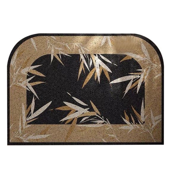 C Ancient Style Entry Door Mat With Mud Scraping, Non-Slip Wear Resistance And Pvc Material For Entrance And Porch Floor Use 23.62X15.75X0.39In 1.59Lb