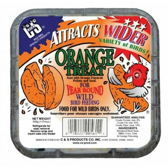 C And S Products Co Inc P - Suet Treat- Orange 11.75 Ounce - CS12561