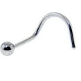 thumbnail image 1 of C & C 20G (.8mm) Corkscrew Nose Ring with A Ball Wearable Space : 6.5mm -1/4'' (1 Piece) (1.5mm Ball (0.05'')) (B/6/4), 1 of 2