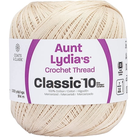 Aunt Lydia's Natural Crochet Thread, 1000 yd