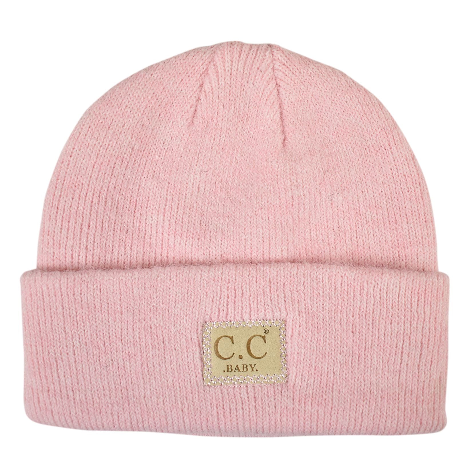 C.C Babies' Winter Knit Plain Cuff Skull Cap Beanie Hat
