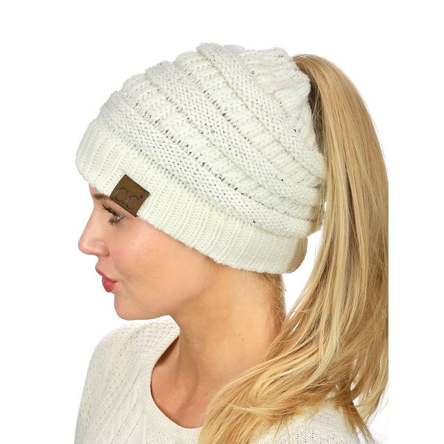Winter Knit Hat With Visor Women display picture 3