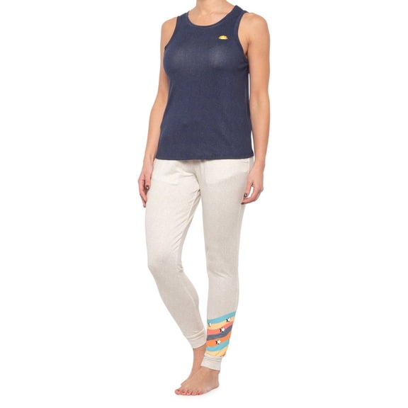 C & C CALIFORNIA WOMEN'S - JOGGERS SET SZ LARGE - RAINBOW TANK TOP