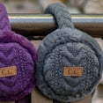 thumbnail image 1 of C.C Cable Knit Winter Earmuffs Adjustable Ear Covers for Cold Weather, Gray, 1 of 30