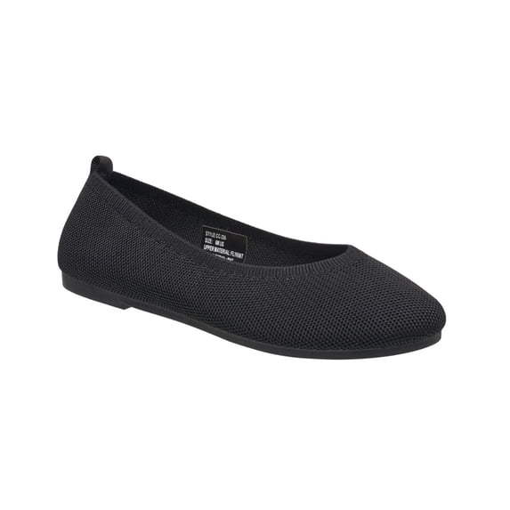 C&C California Women’s Breathable Comfort Slip-On Ballet Flats Black 6