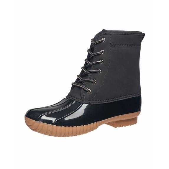C&C California Women's "Duckie" Lace-up Boots in Black Size 8.5