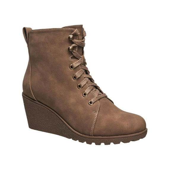 C & C California Womens City Vegan Leather Wedge Ankle Boots